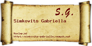 Simkovits Gabriella névjegykártya