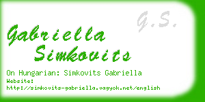 gabriella simkovits business card